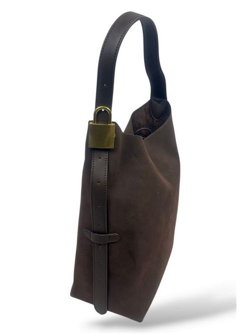 secchiello donna in camoscio marrone Fez | 10132DARK BROWN